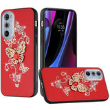 For Motorola Edge+ 2022 /Edge Plus Diamond 3D Bling Sparkly Glitter Ornaments Engraving Hybrid Armor Fashion  Phone Case Cover