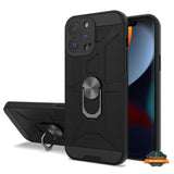 For Apple iPhone 13 /Pro /Mini Hybrid Ring Stand [360° Rotatable Ring Holder Magnetic Kickstand] Armor Shockproof TPU  Phone Case Cover