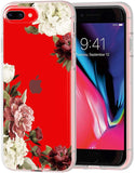 For Apple iPhone 13 /Pro /Mini Floral Patterns Design Transparent Soft TPU Silicone Shock Absorption Bumper Slim Hard Back  Phone Case Cover