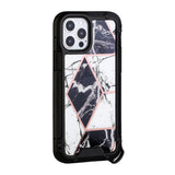 For Apple iPhone 13 (6.1") Fashion Marbling Pattern IMD Design Hybrid ShockProof Armor Bumper Soft Rubber Hard PC Protective  Phone Case Cover