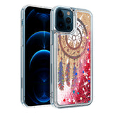 For Apple iPhone 13 Mini (5.4") Quicksand Design Liquid Glitter Bling Hybrid Floating Flowing Sparkle Colorful TPU Protective  Phone Case Cover