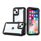 For Apple iPhone 13 Pro Max (6.7") Hybrid 3 in 1 Transparent Shockproof Full Body Frame Bumper Rugged Hard PC TPU Rubber Protective Heavy Duty  Phone Case Cover