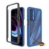 For Motorola Edge 2021 Full Body Armor Slim Hybrid Double Layer Hard PC + TPU Transparent Back Rugged Shockproof  Phone Case Cover