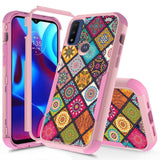For Motorola Moto G Pure Fashion Design Three Layer Heavy Duty Hybrid Sturdy 3in1 Shockproof Hard PC Back Protective  Phone Case Cover