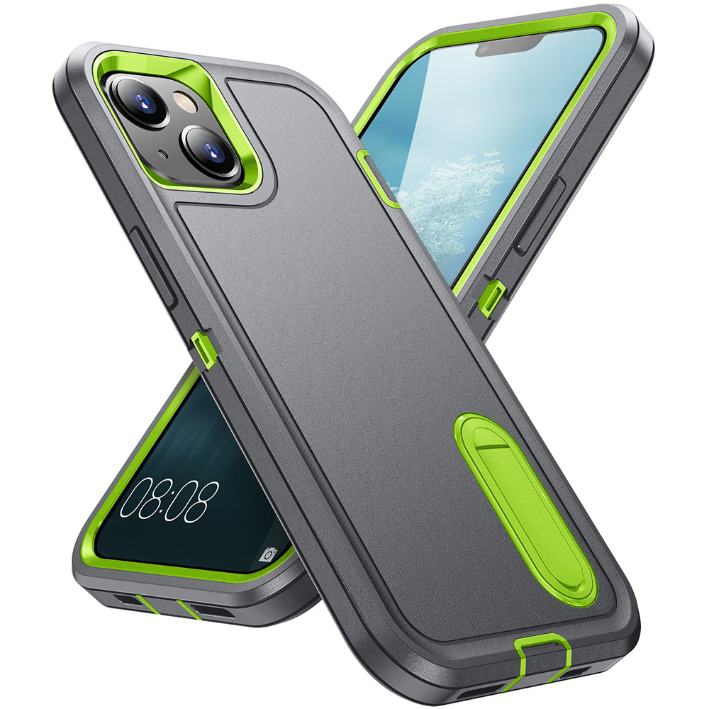 For Apple iPhone 14 /Plus Pro Max Hybrid Protective Hybrid Armor 3 in 1 Shockproof with Kickstand Heavy Duty Rugged  Phone Case Cover