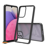 For Samsung Galaxy A33 5G Crystal HD Clear Back Panel PC + TPU Bumper Frame Hybrid Slim Hard Shockproof Defender  Phone Case Cover