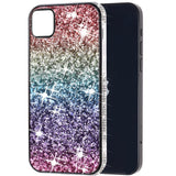 For Boost Mobile Celero 5G Rhinestone Sparkling Rainbow Gradual Glitter Full Diamond Bling Protective Hybrid Rugged Slim TPU  Phone Case Cover