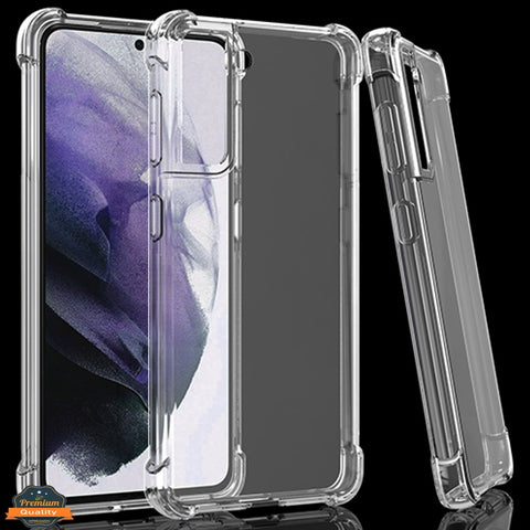 For Samsung Galaxy A03S HD Crystal Clear Hybrid PC+TPU [Four-Corner Protective] Rubber Shockproof Gel Bumper Transparent Clear Phone Case Cover