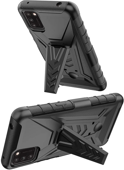 For Samsung Galaxy S22 Plus Hybrid Armor Kickstand with Swivel Belt Clip Holster Heavy Duty Defender Shockproof Rugged  Phone Case Cover