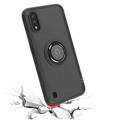 For Samsung Galaxy A13 5G Transparent Hybrid PC Magnetic Ring Stand (work with Car Mount) Detachable Frame Bumper  Phone Case Cover