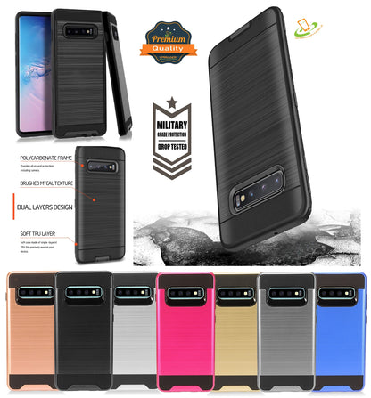 For Apple iPhone 14 /Plus Pro Max Brushed Texture Slim Hybrid Shockproof Dual Layer Hard PC & TPU Armor Rugged  Phone Case Cover
