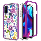 For Motorola Moto G Pure Beautiful Design 3 in 1 Hybrid Triple Layer Armor Hard Plastic Rubber TPU Shockproof Protective Frame  Phone Case Cover