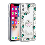 For Apple iPhone 11 (6.1") Bling Clear Crystal 3D Full Diamonds Luxury Sparkle Rhinestone Hybrid Protective  Phone Case Cover