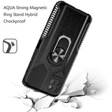 For Boost Mobile Celero 5G Military Grade Hybrid Heavy Duty 2 in 1 Protective Hard PC and Soft Silicone with Ring Stand Holder  Phone Case Cover
