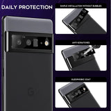For Google Pixel 6 Pro Camera Lens Protector Back Tempered Glass Camera [9H Clear Glass] [Case Friendly][Anti-Scratch] Full Coverage Black Screen Protector