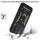 For Samsung Galaxy S22 /Plus Ultra Wallet Case Hybrid Ring Stand with Invisible Credit Card Holder Heavy Duty Slim Shockproof Rugged Hard  Phone Case Cover