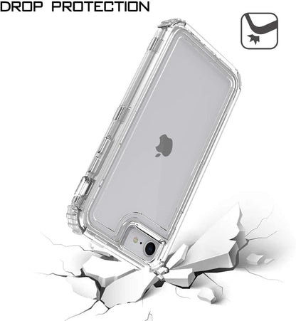 For Apple iPhone 14 Pro (6.1") Heavy Duty Transparent Clear 3 in 1 Hybrid Shockproof Full Edge Hard PC Front Frame Bumper Clear Phone Case Cover