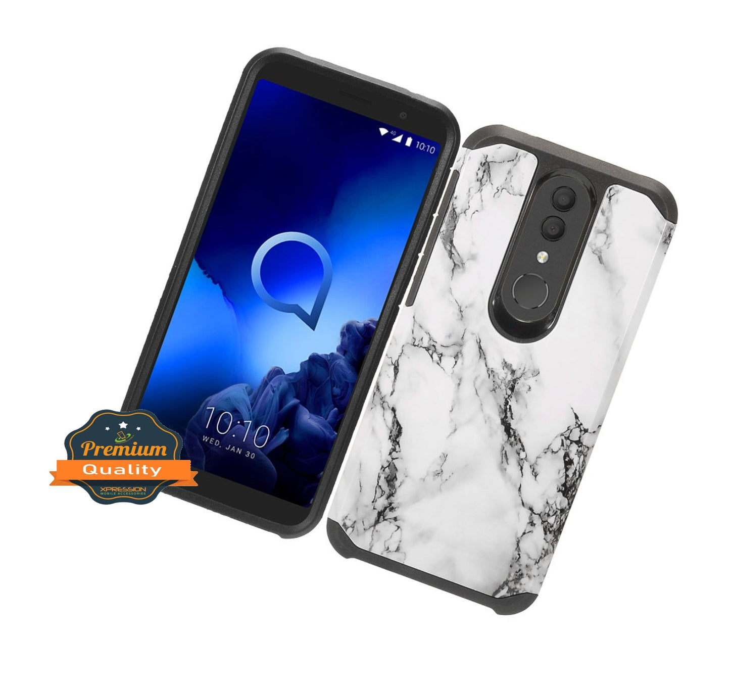 For Samsung Galaxy A13 5G Stylish Design Marble Armor Dual Layer 2 in 1 Rubberized Hard Shell Shockproof TPU Hybrid  Phone Case Cover