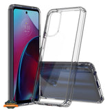 For Motorola Moto G 5G 2022 Crystal Clear Back Panel + TPU Bumper Hybrid Thin Slim Hard Shockproof Defender Slim  Phone Case Cover