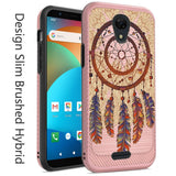For Cricket Icon 2 Cute Design Printed Pattern Fashion Brushed Texture Shockproof Dual Layer Hybrid Slim Protective Had PC + TPU Rubber  Phone Case Cover