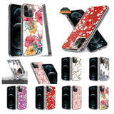 For Samsung Galaxy A13 5G Fashion Art Floral IMD Design Beautiful Flower Pattern Hybrid Protective Hard PC Rubber TPU Slim Back Shockproof  Phone Case Cover