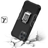 For T-Mobile Revvl 6 Pro 5G /Revvl 6 5G Hybrid with Magnetic Ring Holder Stand Kickstand Heavy Duty Rugged Shockproof  Phone Case Cover
