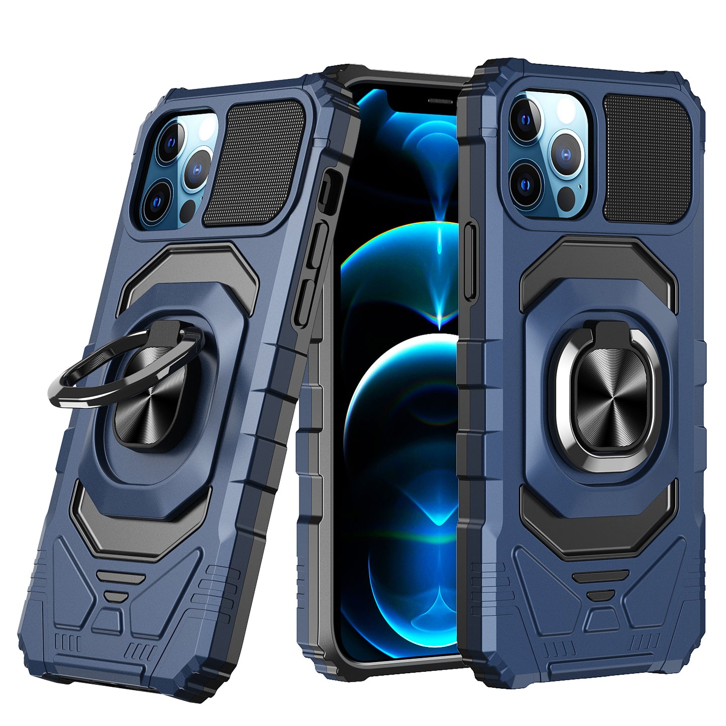 For Apple iPhone SE 3 (2022) SE/8/7 Hybrid Dual Layer Rotate Magnetic Ring Stand Holder Kickstand, Rugged Shockproof  Phone Case Cover