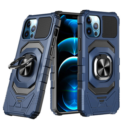 For Apple iPhone SE 3 (2022) SE/8/7 Hybrid Dual Layer Rotate Magnetic Ring Stand Holder Kickstand, Rugged Shockproof  Phone Case Cover