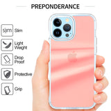 For Apple iPhone 13 Pro Max 6.7" Transparent Gradient Designed Slim Hybrid Hard PC Back and TPU Rubber Frame Bumper  Phone Case Cover