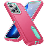For Apple iPhone 11 (6.1") Hybrid 3 Layers 3in1 Hard PC Shockproof with Kickstand Heavy Duty TPU Rubber Anti-Drop  Phone Case Cover