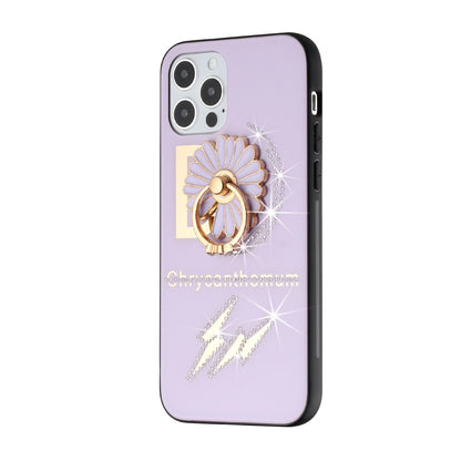 For Samsung Galaxy Z Fold 4 5G Diamond Bling Sparkly Glitter Ornaments Engraving Hybrid Ring Stand Fashion  Phone Case Cover