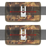 For Samsung Galaxy S21+ Plus Universal Horizontal Cell Phone Case Camo Print Holster Carrying Pouch with Belt Clip & 2 Card Slots fit Large Devices 6.3" [Camouflage]