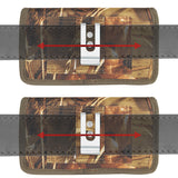 For Samsung Galaxy A52 5G Universal Horizontal Cell Phone Case Camo Print Holster Carrying Pouch with Belt Clip & 2 Card Slots fit Large Devices 6.3" [Camouflage]