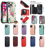 For Apple iPhone 11 (6.1") Wallet PU Leather [Two Magnetic Clasp] [Card Slots] Stand Durable Back Storage Flip  Phone Case Cover