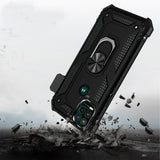 For Motorola Moto G Stylus 5G 2022 Hybrid Armor with Belt Clip Holster Ring Stand, Military Grade Fit Magnetic Car Mount Black Phone Case Cover