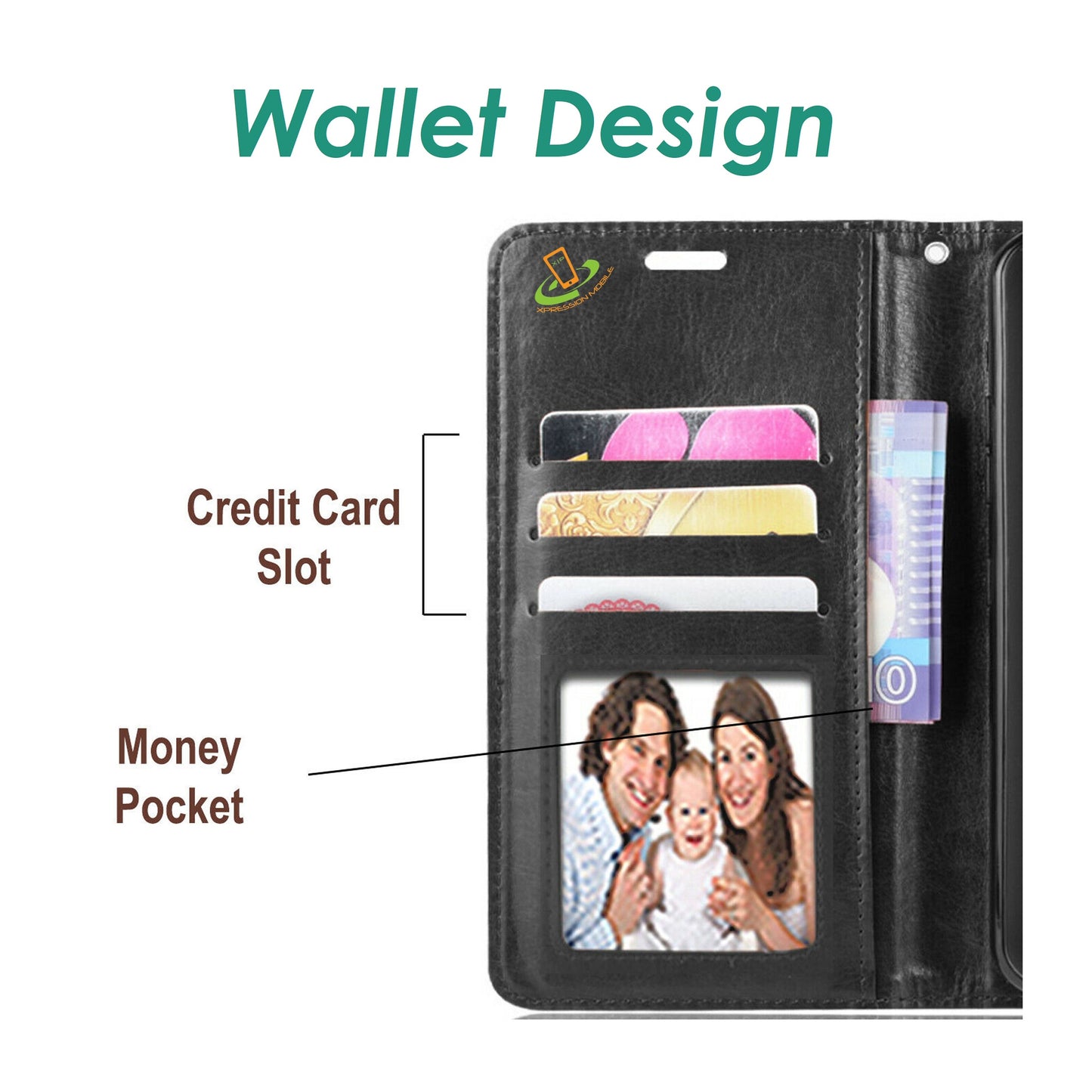 For TCL T-Mobile REVVL V Plus 5G Leather Wallet Case with Credit Card Holder Storage Lanyard Kickstand & Magnetic Flip  Phone Case Cover