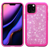 For Apple iPhone 13 (6.1") Glitter Sparkle Bling Shinny Hybrid Slim Rhinestone 2 in 1 Hard PC & Soft TPU Rugged Protective  Phone Case Cover