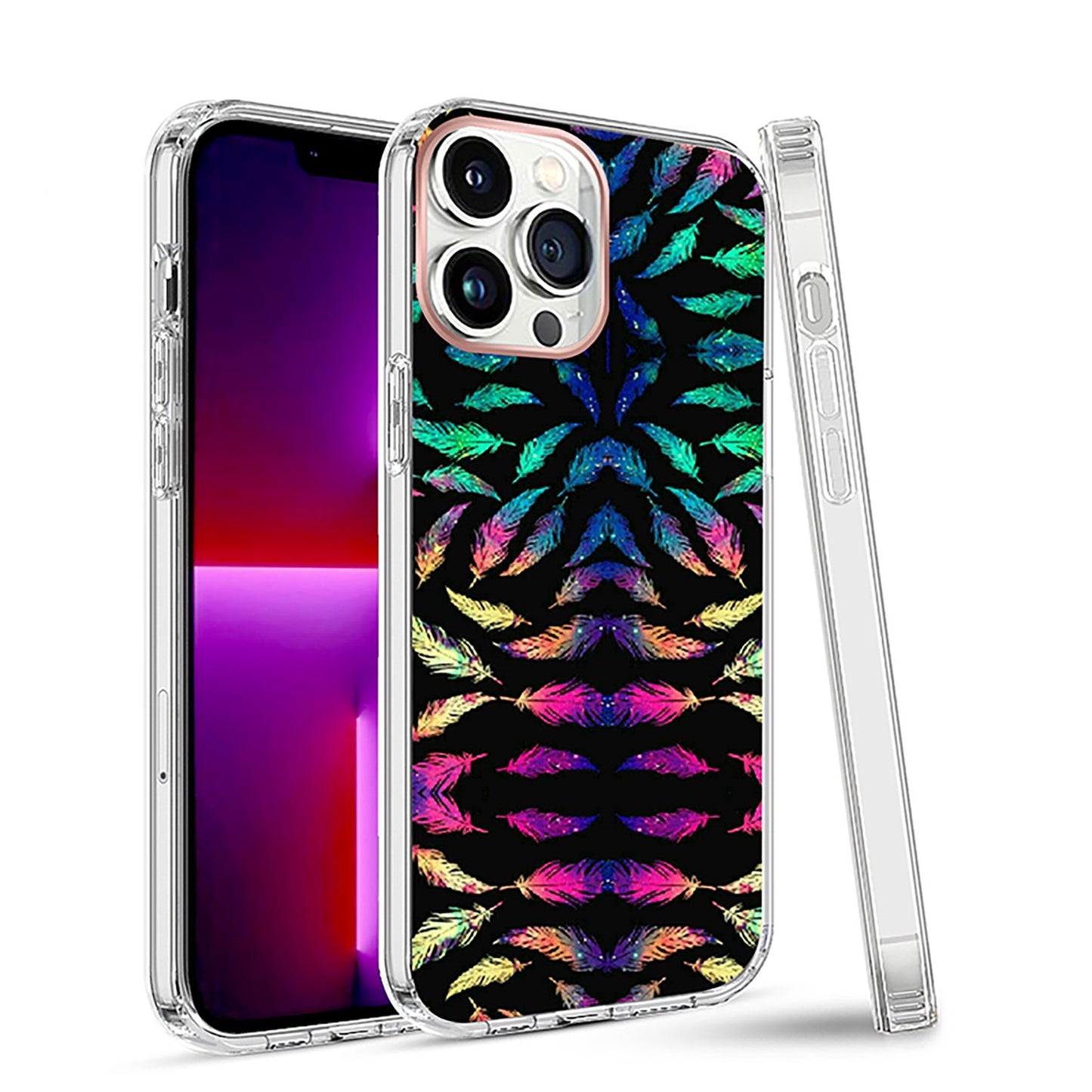 For Apple iPhone 14 (6.1") Creative Stylish Fashion Design Hybrid Rubber TPU Hard PC Shockproof Slim Fit  Phone Case Cover