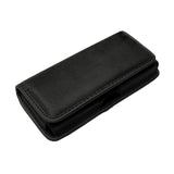 For Nokia C200 Pouch Case Universal Horizontal Canvas with Credit Card ID Slot and Belt Clip Loop Holster Cell Phone Holder Cover [Black]