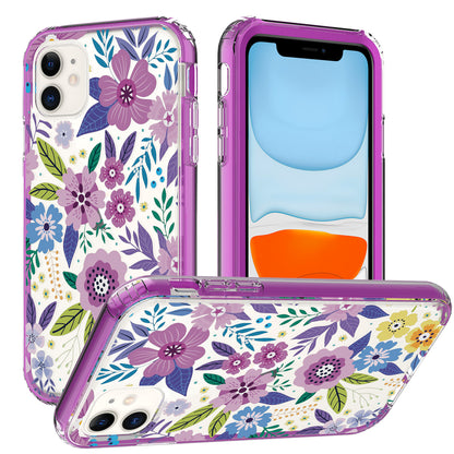 For Apple iPhone 14 (6.1") Beautiful Design 3 in 1 Hybrid Triple Layer Armor Hard PC Plastic Rubber TPU Frame  Phone Case Cover
