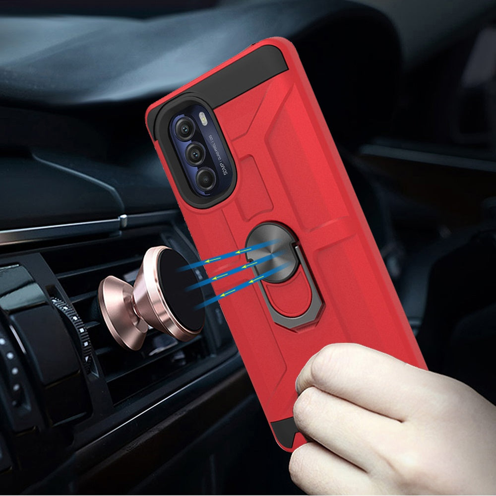 For Motorola Moto G Stylus 5G 2022 Hybrid Stand Kickstand Ring Holder [360° Rotating] Armor Dual Layer Hard TPU Rubber  Phone Case Cover