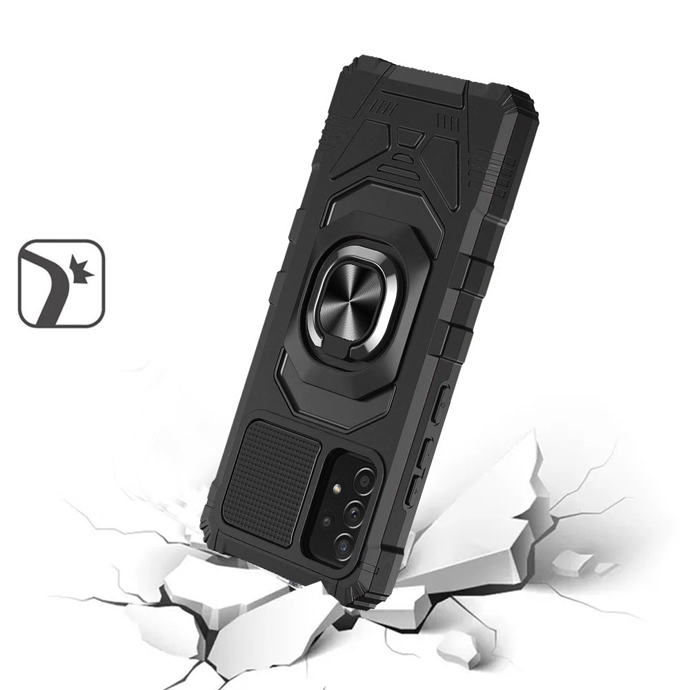For Samsung Galaxy A23 5G Hybrid Dual Layer with Rotate Magnetic Ring Stand Holder Kickstand, Rugged TPU Shockproof  Phone Case Cover