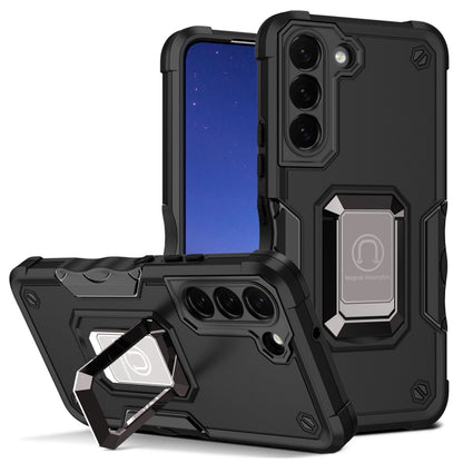 For Samsung Galaxy A03S Hybrid Hard PC Soft TPU Bumper with Magnetic Ring Stand Holder Military-Grade Drop Protection  Phone Case Cover