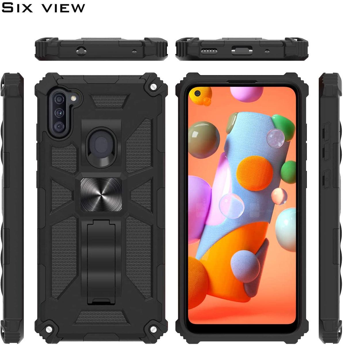 For Apple iPhone 14 (6.1") Cases with Invisible Kickstand Stand Dual Layer Hybrid Shockproof Heavy Duty Hard PC + TPU  Phone Case Cover