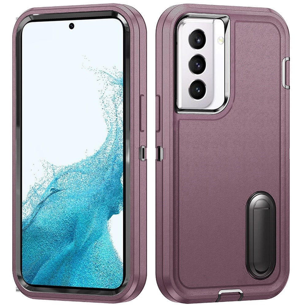 For Apple iPhone 13 Pro Max (6.7") Hybrid 3 Layers 3in1 Hard PC Shockproof with Kickstand Heavy Duty TPU Rubber Anti-Drop  Phone Case Cover