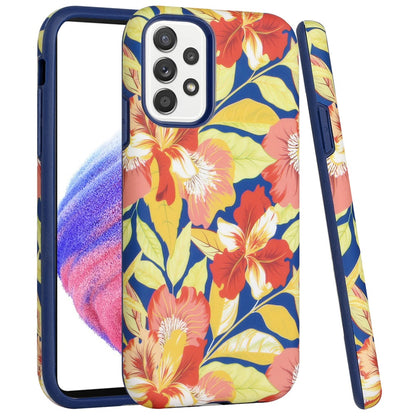For Apple iPhone 14 Pro (6.1") Bliss Floral Stylish Design Hybrid Rubber Silicone TPU Hard Shockproof Armor Slim  Phone Case Cover