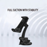 For Universal Phone Holder Dashboard Windshield with Suction Cup Long Arm Car Mount 360° Rotating Adjustable For Phone, Tablets (Size 4.3" - 6") Black Phone Case Cover
