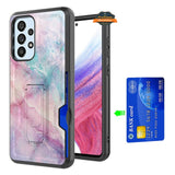 For Samsung Galaxy A33 5G Hidden Wallet Credit Card Slots with Kickstand Back Design Fashion Hybrid Shockproof Hard  Phone Case Cover