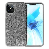 For Apple iPhone 13 Mini (5.4") Bling Rhinestone Diamond Shiny Glitter Hybrid Bumper Dual Layer Rugged Shell Hard PC TPU Rubber  Phone Case Cover
