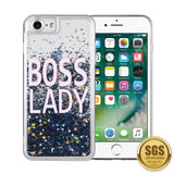 For Apple iPhone SE 3 (2022) Hybrid Bling Luxury Fashion Design Flowing Liquid Glitter Floating Quicksand Sparkle Glitter TPU  Phone Case Cover